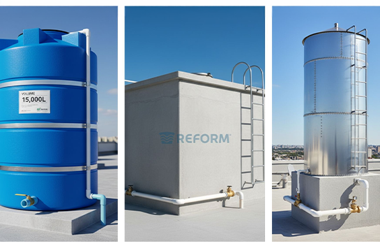 Diferença entre Reservatórios de Fibra, Concreto e Metálicos